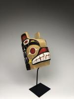 Антропозооморфная полихромная маска (современная работа) медведя в стиле индейцев тлинкитов северо-западного побережья Америки_4