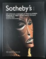 Каталог аукциона «Sotheby’s/Paris/Mercredi 16 Avril 2003/Art Africain, Oceanien et Precolombien Mobilier et Objets D’Art Haute Epoque Argenterie: Collection Privee Europeenne»_0