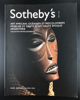 Каталог аукциона «Sotheby’s/Paris/Mercredi 16 Avril 2003/Art Africain, Oceanien et Precolombien Mobilier et Objets D’Art Haute Epoque Argenterie: Collection Privee Europeenne»