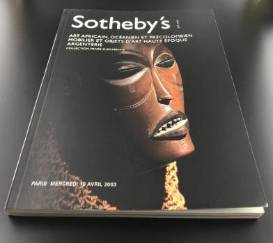 Каталог аукциона «Sotheby’s/Paris/Mercredi 16 Avril 2003/Art Africain, Oceanien et Precolombien Mobilier et Objets D’Art Haute Epoque Argenterie: Collection Privee Europeenne»