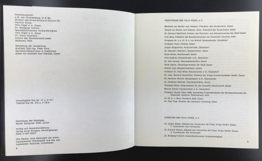 Каталог выставки «Villa Hügel, Essen/Afrikanische Kunstwerke/Kulturen am Niger/Katalog/25. März bis 13. Juni 1971»