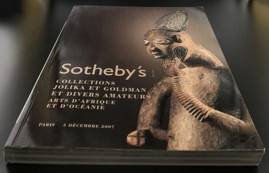Каталог аукциона «Sotheby’s/Collections Jolika et Goldman et divers amateurs, arts d'Afrique et d'Océanie/Paris/mercredi 5 décembre 2007»